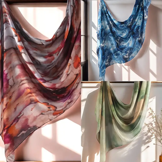 Print Long silk Hijabs